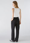 Oui Shimmer Tweed Trousers, Black