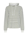 Pieces Chilli Striped Hoodie, White