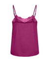 Pieces Tiffany Lace Trim Cami Top, Fuchsia