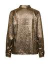 Pieces Nisana Metallic Long Sleeve Shirt, Gold