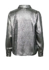 Pieces Nisana Metallic Long Sleeve Shirt, Silver