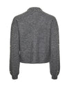 Pieces Rea High Neck Pearl Jumper, Grey