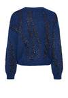 Pieces Rada Sequin Knit Junper, Bellwether Blue