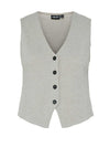 Pieces Pepper Waistcoat, Silver Gray