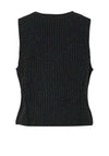 Pieces Parker Glitter Pinstripe Waistcoat, Black