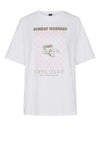 Pieces Paloma Coffee Club T-Shirt, Bright White