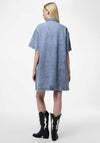 Pieces Kate Denim Button Down Dress, Light Blue Denim