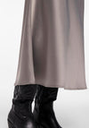 Pieces Norella Midi Satin Skirt, December Sky