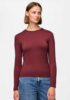 Pieces Fylla Jersey Long Sleeve Top, Wine