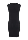 Pieces Madison Draped High Neck Mini Dress, Black