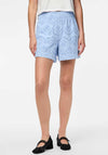 Pieces Vilde Broderie Angelise Short, Cashmere Blue