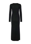 Pieces Iris Ribbed Knit Long Dress, Black