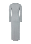 Pieces Iris Ribbed Knit Long Dress, Ultimate Grey