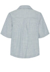 Pieces Apia Short Sleeve Linen Shirt, Coronet Blue