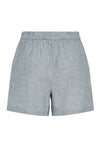 Pieces Apia Striped Linen Blend Shorts, Coronet Blue