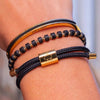 Pig & Hen Ladies Maya Lou Bangle, Black & Gold