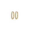 Pilgrim Amiri CZ Oval Hoops, Gold