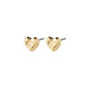 Pilgrim Arlet Heart Stud Earrings, Gold