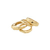 Pilgrim Asher Adjustable Set of 4 Rings, Gold