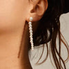 Pilgrim Beat Large Pearl Drop Earrings, Gold