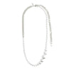 Pilgrim Beat Pearl Necklace, Silver