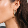 Pilgrim Believe Oval Hoop Earrings, Gold