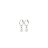 Pilgrim Berthe Pearl Hoop Earrings, Silver