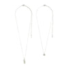 Pilgrim Blink Set of 2 Layering Necklaces, Silver