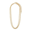 Pilgrim Blossom Curb Chain Necklace, Gold