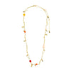 Pilgrim Care Crystal & Freshwater Pearl Necklace, Gold & Red Multi