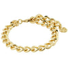 Pilgrim Charm Curb Chain Bracelet, Gold