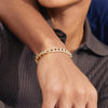 Pilgrim Charm Curb Chain Bracelet, Gold