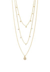 Pilgrim Chayenne 3 in 1 Slim Chains Necklace Set, Gold