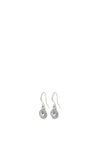 Pilgrim Clementine Crystal Drop Earrings, Silver