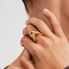 Pilgrim Cloud Adjustable Ring, Gold