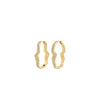 Pilgrim Connect CZ Wave Hoop Earrings, Gold