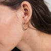 Pilgrim Connect CZ Wave Hoop Earrings, Gold