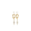 Pilgrim Constance Pearl Set of 2 Earrings, Gold