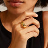 Pilgrim Daisy Adjustable Chunky Ring, Gold