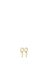 Pilgrim Daisy Cross Hoop Earrings, Gold