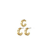 Pilgrim Desiree Cuff & Huggie Hoop Earrings Set, Gold