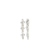 Pilgrim Echo Floral Drop Earrings, Silver