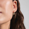 Pilgrim Feel Squared Hoop Earrings, Gold