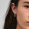 Pilgrim Feel Squared Hoop Earrings, Sliver