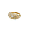 Pilgrim Focus Adjustable CZ Dome Ring, Gold