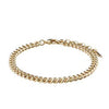 Pilgrim Fuchsia Curb Chain Bracelet, Gold