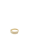 Pilgrim Heat Adjustable Crystal Ring, Gold