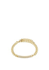 Pilgrim Heat Curb Chain Crystal Bracelet, Gold