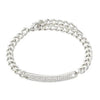 Pilgrim Heat Curb Chain Crystal Bracelet, Silver