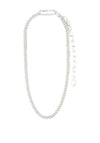 Pilgrim Heat Curb Chain Pearl Necklace, Silver